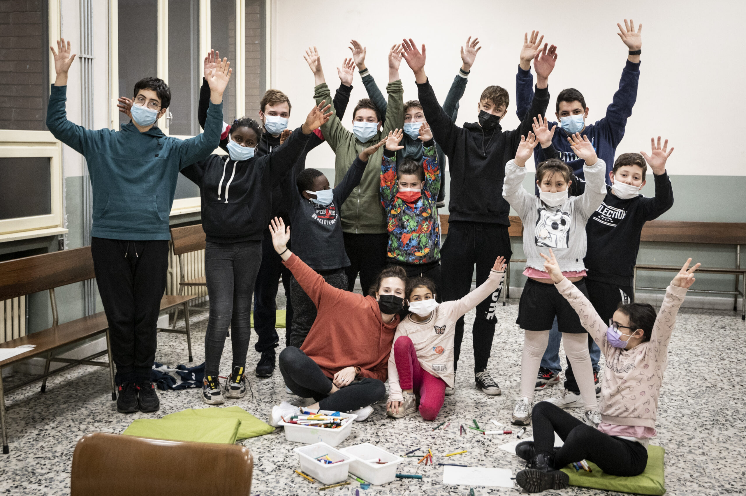 Torino 4-12-2021 Falchera, Torino Oratorio San Pio X, Con Don Adelino Montanelli per progetto Avvento Servizio realizzato durante la pandemia Corona Virus - Covid 19 Ph: Cristian Gennari